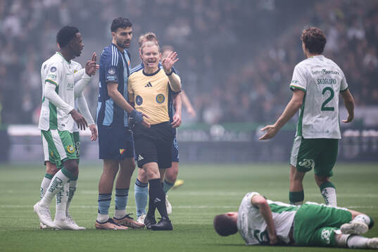 Domare Fredrik Klitte, Hammarbys Shaquille Pinas, Hampus