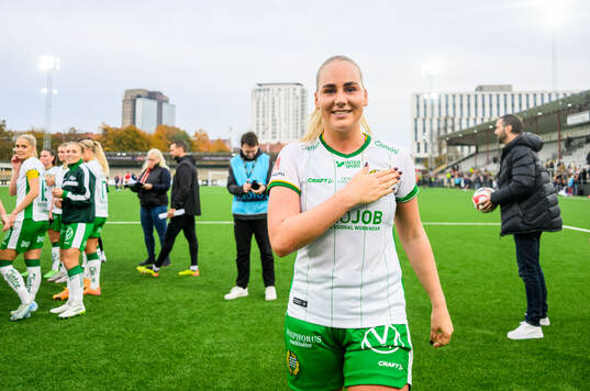 Hammarbys Cathinka Tandberg jublar