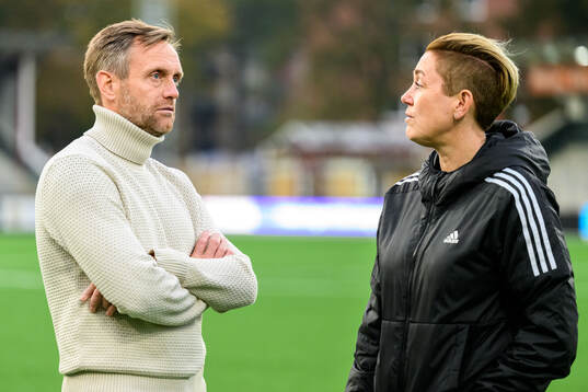 Hammarbys tränare Martin Sjögren och Rosengårds