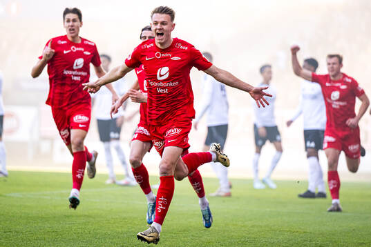 Emil Kornvig of Brann celebrates