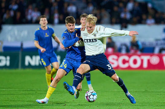 AARHUS, DENMARK - OCTOBER 21: Marko Divkovic of Brondby IF