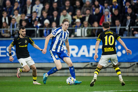 AIKs Ioannis Pittas och Bersant Celina och IFK Göteborgs