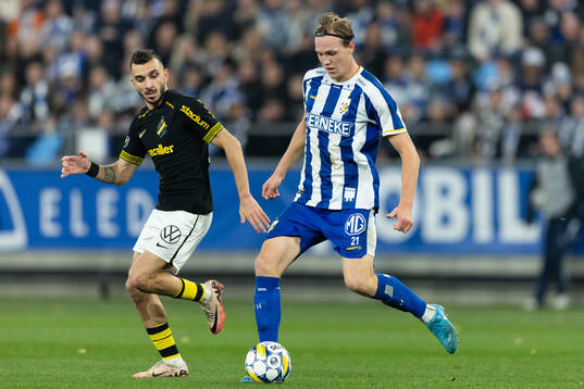 AIKs Ioannis Pittas och IFK Göteborgs Adam Carlén