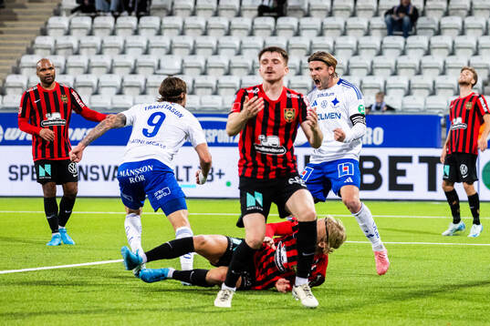 IFK Norrköpings Christoffer Nyman jublar med Arnor