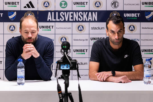 IFK Norrköpings tränare Andreas Alm och Brommapojkarnas