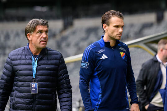 Djurgårdens sportchef Bosse Andersson och Albin Ekdal