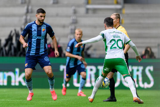 Djurgårdens Besard Sabovic och Hammarbys Nahir Besara