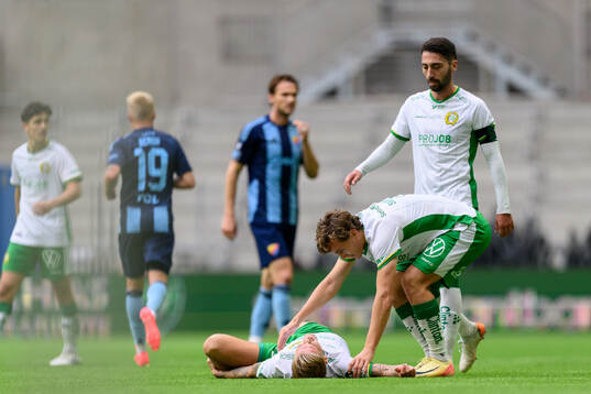 Hammarbys Fredrik Hammar har ont