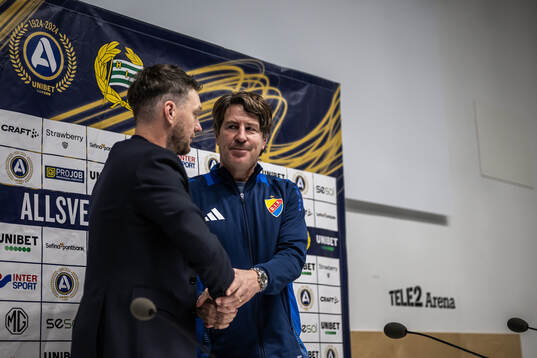 Hammarbys tränare Kim Hellberg och tränare Thomas