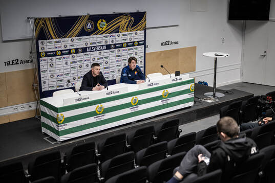 Hammarbys tränare Kim Hellberg och tränare Kim Bergstrand