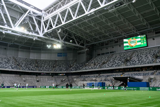 Hammarbys spelare värmer upp