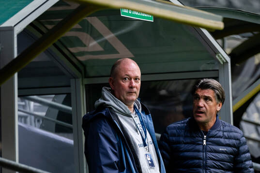 Djurgårdens VD Henrik Berggren och sportchef Bosse