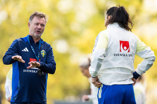 Head coach Peter Gerhardsson of the Swedish women's