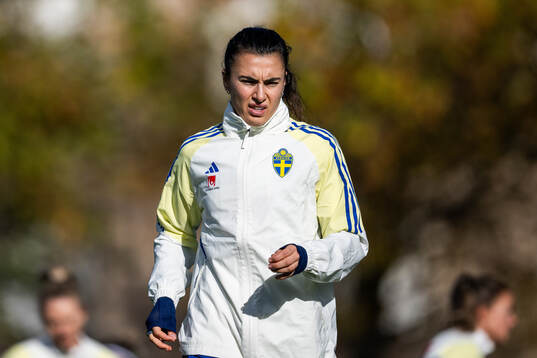 Goalkeeper Zecira Musovic of the Swedish women's national
