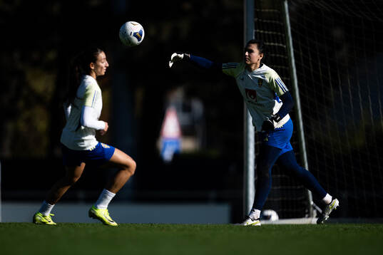 Goalkeeper Zecira Musovic of the Swedish women's national