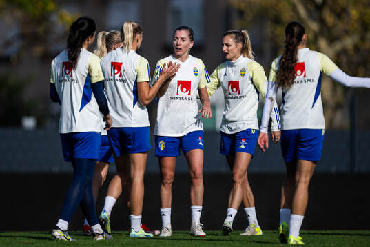 Linda Sembrant and Nathalie Björn of the Swedish women's