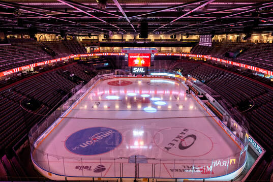 Interiör vy av Saab Arena