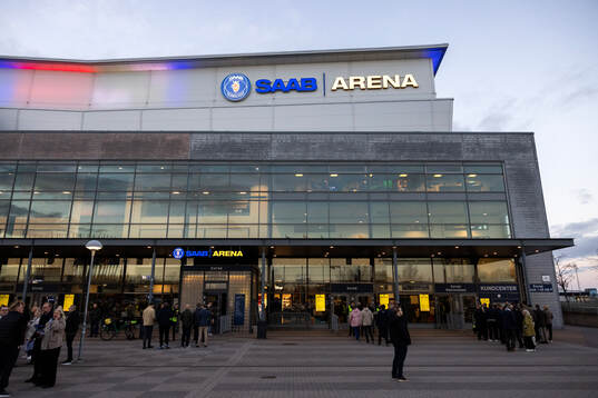 Exteriör vy av Saab Arena