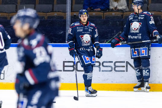 Linköpings Olle Strandell på uppvärmningen