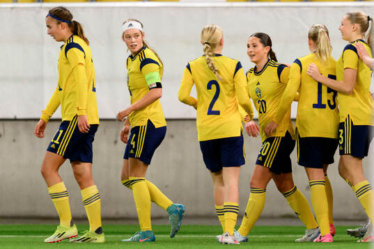 Filippa Sjöström of Sweden celebrate te 2-0 goal with