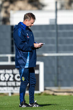 Head coach Peter Gerhardsson of the Swedish women's