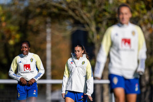 Evelyn Ijeh and Rusul Rosa Kafaji of the Swedish women's