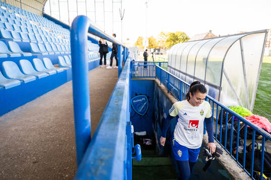 Goalkeeper Zecira Musovic of the Swedish women's national