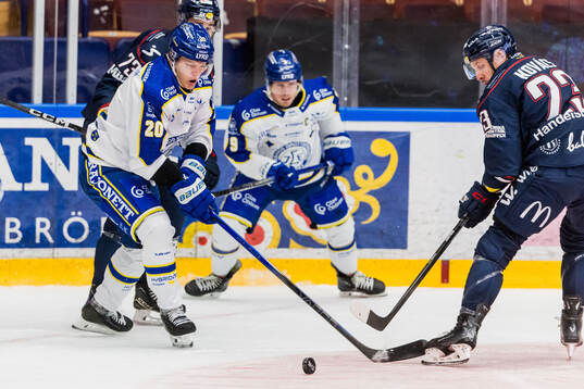 Leksands Lucas Elvenes och Linköpings Robin Kovacs