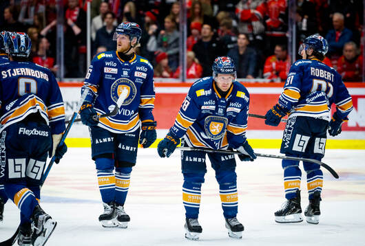 Växjös Joachim Blichfeld och Hugo Gustafsson deppar