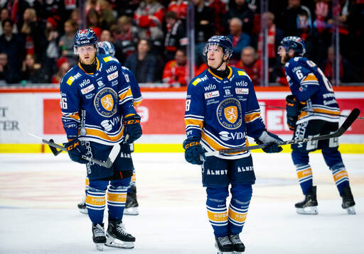 Växjös Joachim Blichfeld och Hugo Gustafsson deppar