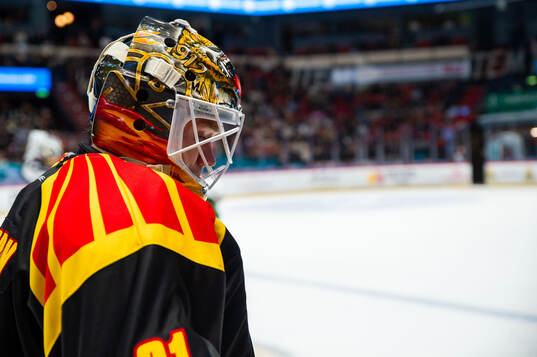 Brynäs målvakt Erik Källgren deppar
