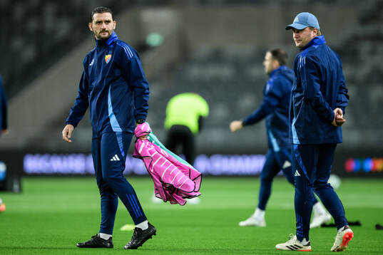 assistant coach Agon Mehmeti and assistant coach Hugo
