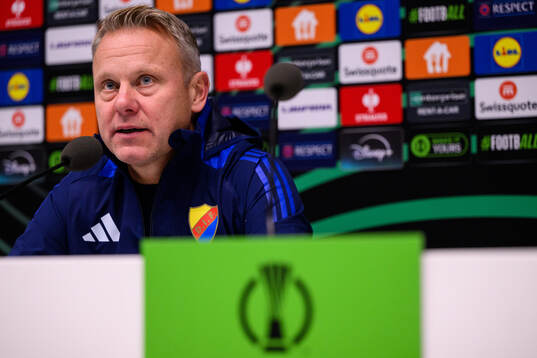 head coach Roberth Björknesjö of Djurgården at a press