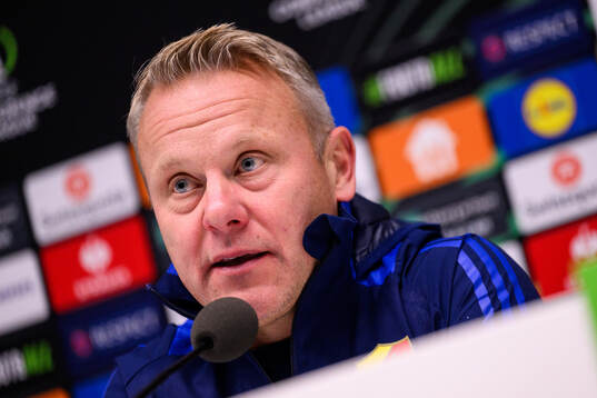 head coach Roberth Björknesjö of Djurgården at a press