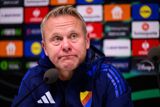 head coach Roberth Björknesjö of Djurgården at a press