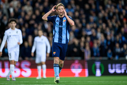 Tobias Gulliksen of Djurgården looks dejected