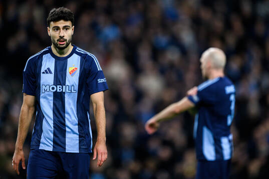 Deniz Hummet of Djurgården looks dejected