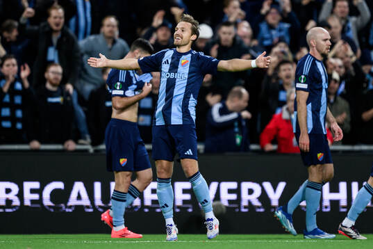 Daniel Stensson of Djurgården celebrates