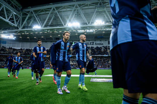 Deniz Hummet, Daniel Stensson and Adam Ståhl of Djurgården