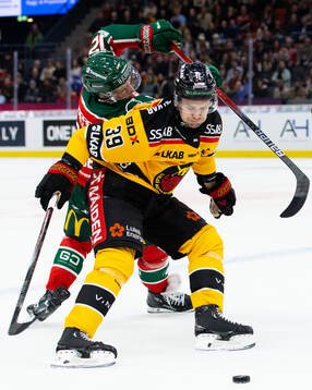 Frölundas Max Friberg och Luleås Pontus Själin