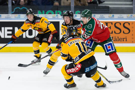 Luleås Jonas Berglund och Frölundas Linus Högberg