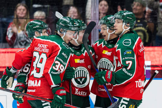Frölundas Max Friberg jublar
