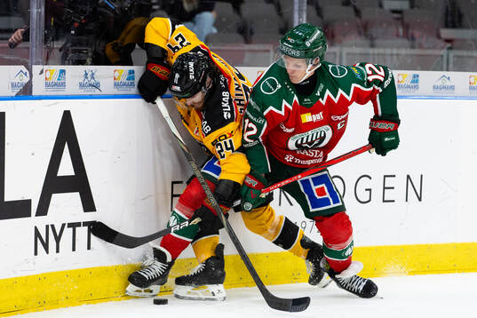 Luleås Brendan Shinnimin och Frölundas Max Friberg