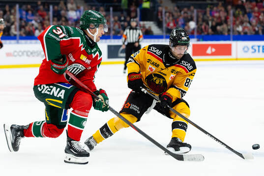 Frölundas Nicklas Lasu och Luleås Mathias Bromé