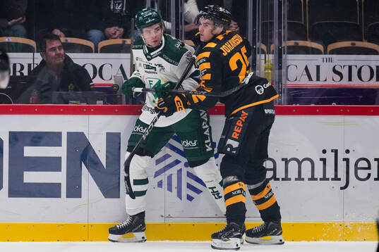 Färjestads Viktor Lodin och Skellefteås Pontus Johansson