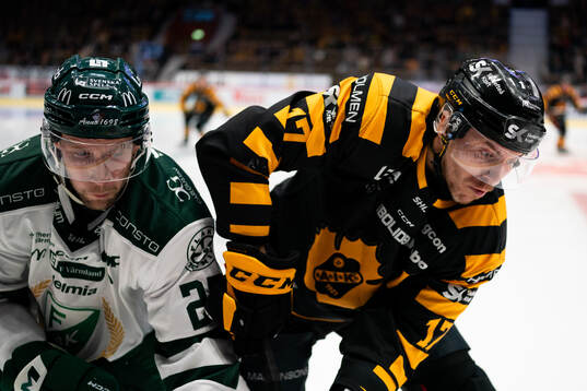 Färjestads Per Åslund och Skellefteås Pär Lindholm