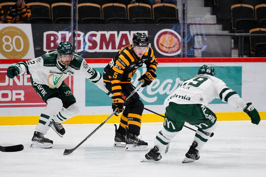 Färjestads August Tornberg och Skellefteås Axel Sandin
