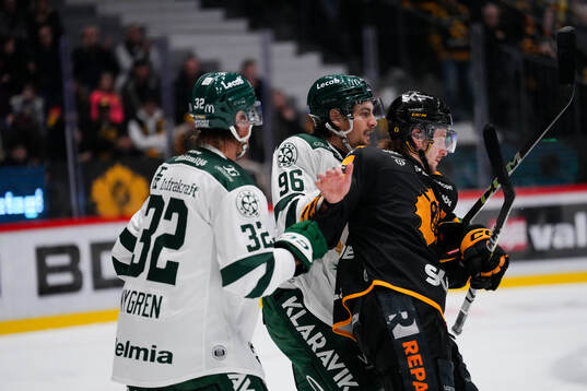 Färjestads David Tomasek och Skellefteås Jonathan Pudas