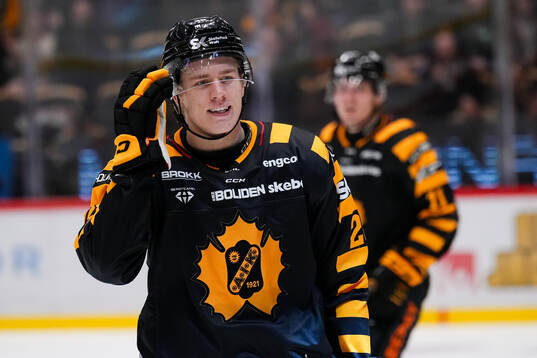 Skellefteås Michael Brandsegg-Nygård jublar
