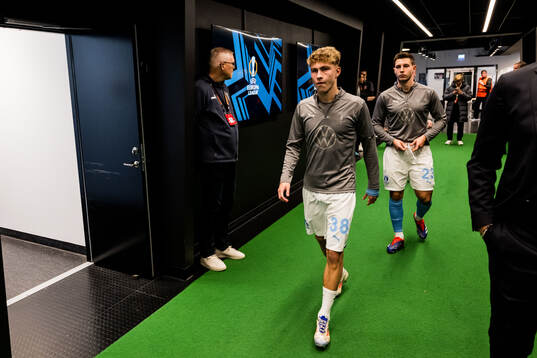 Hugo Bolin and Lasse Berg Johnsen of Malmö FF